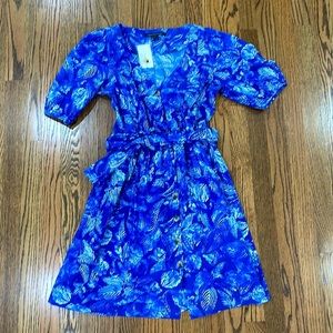 New with Tags French Connection Blue & White Dress